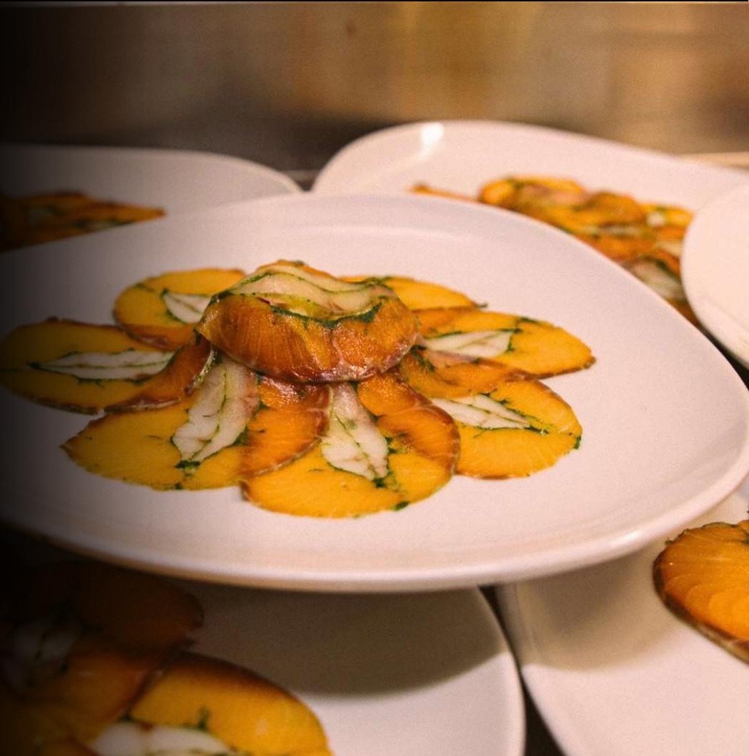Carpaccio di salmone e branzino